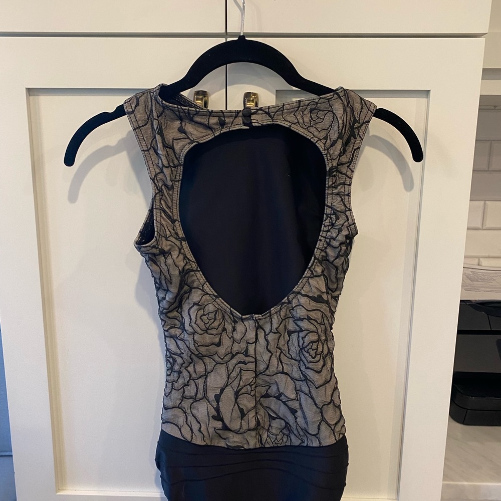 Black & Gray Dance Leotard - Picture 2 of 2